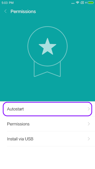 Autostart setting on Xiaomi (step 2)