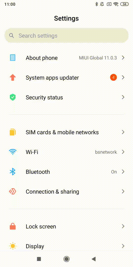 MIUI optimization settings